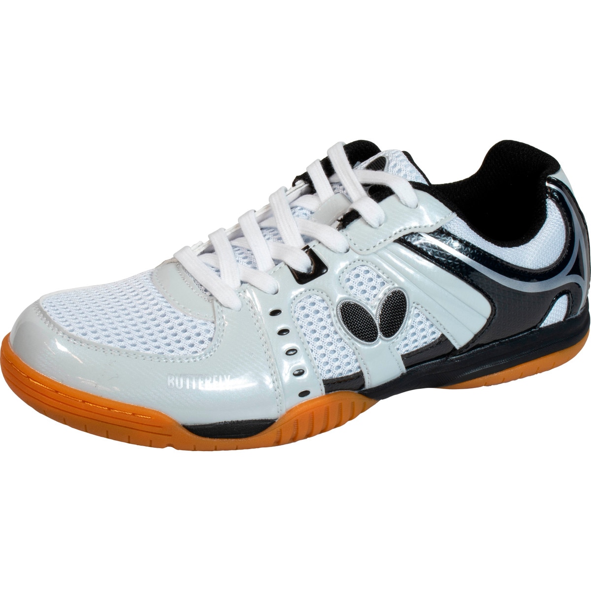 Lezoline Unizes Shoes: Diagonal View Profile of Black shoe